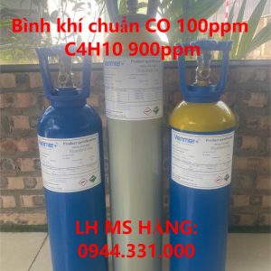 Bình khí chuẩn CO 100ppm C4H10 900ppm