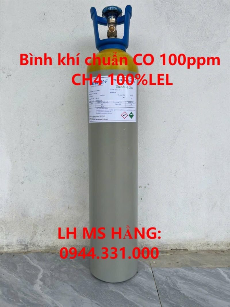 Bình khí chuẩn CO 100ppm CH4 100%LEL