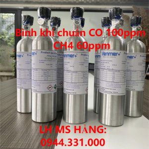 Bình khí chuẩn CO 100ppm CH4 60ppm