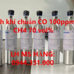 Bình khí chuẩn CO 100ppm CH4 70 vol%