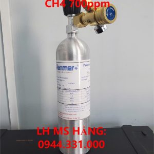 Bình khí chuẩn CO 100ppm CH4 700ppm