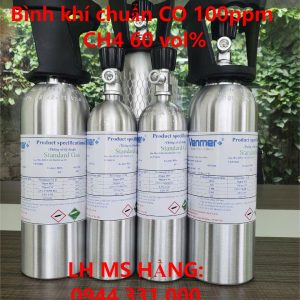 Bình khí chuẩn CO 100ppm CH4 60 vol%