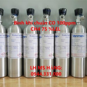 Bình khí chuẩn CO 100ppm CH4 75 %LEL