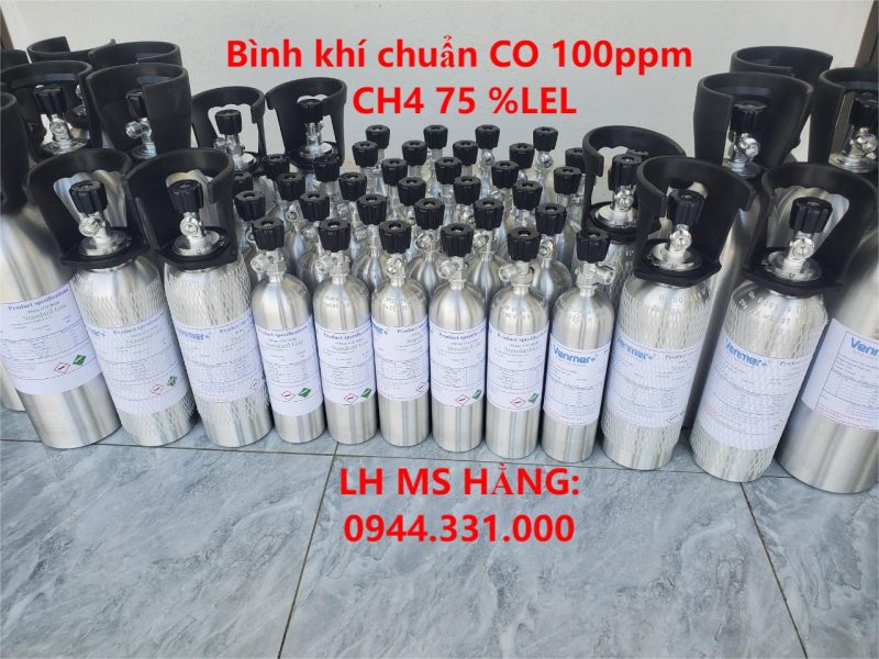 Bình khí chuẩn CO 100ppm CH4 75 %LEL