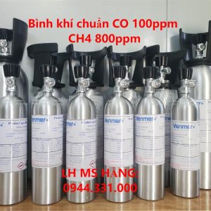 Bình khí chuẩn CO 100ppm CH4 800ppm