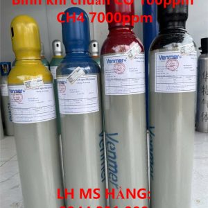 Bình khí chuẩn CO 100ppm CH4 7000ppm