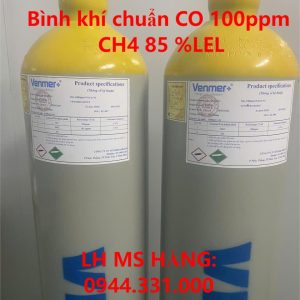 Bình khí chuẩn CO 100ppm CH4 85 %LEL