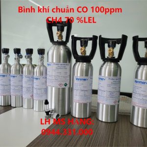 Bình khí chuẩn CO 100ppm CH4 70 %LEL