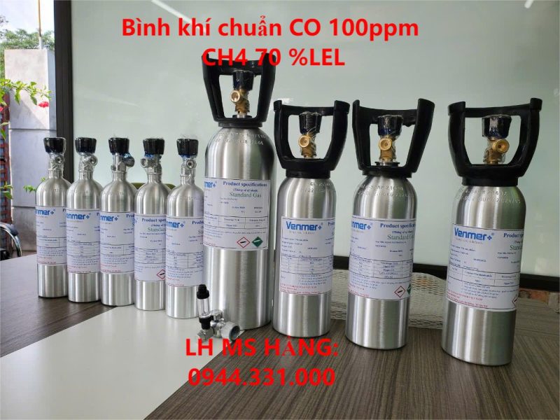 Bình khí chuẩn CO 100ppm CH4 70 %LEL