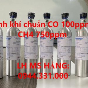 Bình khí chuẩn CO 100ppm CH4 750ppm