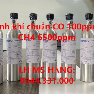 Bình khí chuẩn CO 100ppm CH4 6500ppm